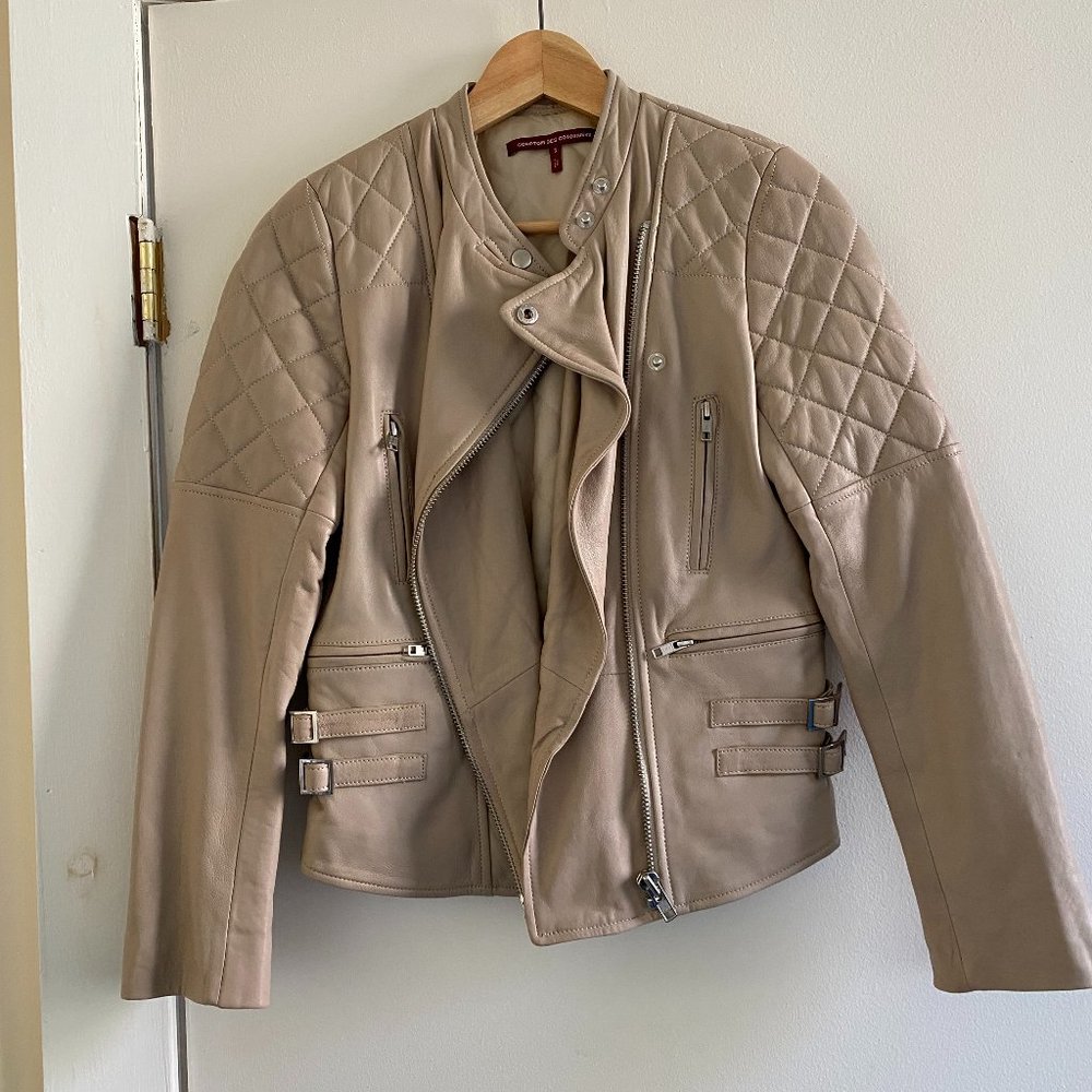 Leather Bomber Jacket - Comptoir Des Cotonniers